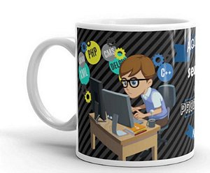 Caneca Personalizada para Programador, ou Técnico de TI - Nome Personalizado