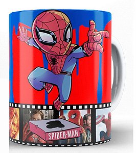 Caneca Porcelana  Super Herói Homem Aranha