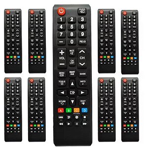 Kit Com  10 Controle Remoto Para Tv Samsung Smart Hub Atacado