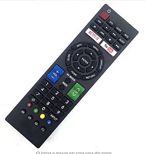 Controle Remoto TV Sharp TV G1593SA /  G1600SA /  G1603SB / G1606SB /  G1634SA /  GB016WJSA /  GB028WJSA /  076b0RV011 / GA718WJPA /  GA857WJSA / GA867WJSA