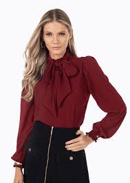 Blusa Em Crepe Com Amarração Via Tolentino