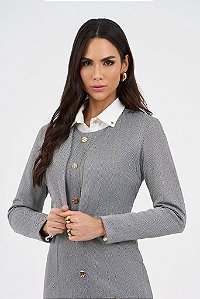 Blazer Chevron Com Mangas Longas