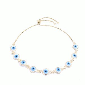 PULSEIRA AJUSTÁVEL OLHO GREGO