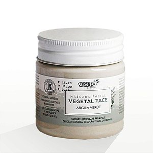 Mascara Facial Argila Verde 180G - Vegetal do Brasil