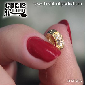 Piercing Argola Micro Pedras Meio Liso