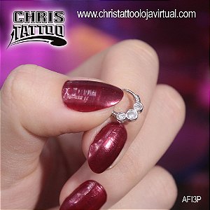 Piercing Argola Frontal Indiana 3 Pedras