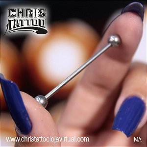 Piercing Transversal - Megabel de Aço Cirúrgico 316L