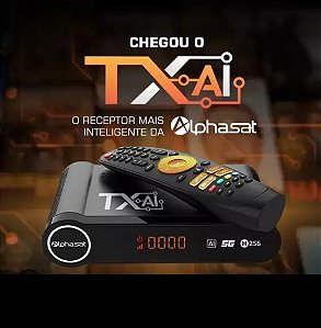 A Receptor Alphasat Tx Ai Lançamento 2026 Com comando de voz