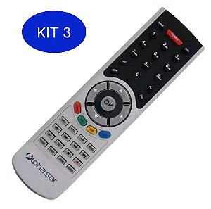 Kit3 3 controle remoto alphasat tx plus com pilhas