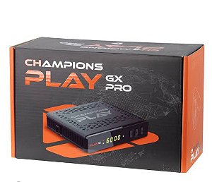 AReceptor FTA Champions Play GX Pro com Wi-Fi - Preto
