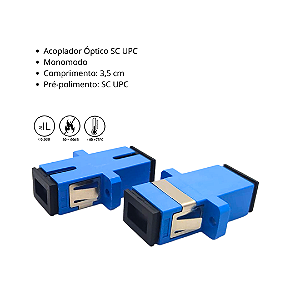 100 Acoplador Adaptador de Fibra Óptica SC/UPC HFO