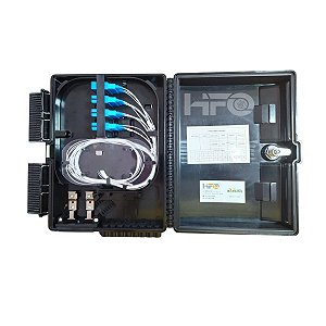 CTO 2 Travas com Splitter 1X16 SC/UPC Caixa de Terminação Óptica FTTH - HFO