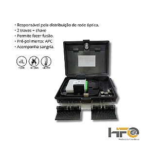 CTO com Splitter Modular 1X8 APC Caixa de Terminação Óptic
