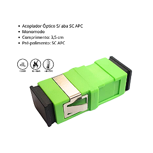 Adaptador sem aba de Fibra Óptica Sc/Apc Hfo Homologado