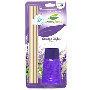 Difusor de Ambientes Blister Amazônia Aromas 120ml Lavanda Inglesa