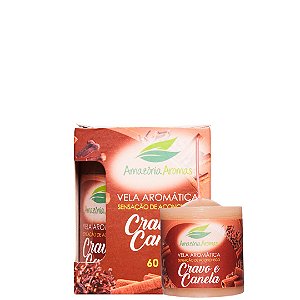 Vela Perfumada Amazônia Aromas 60g Cravo e Canela