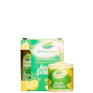 Vela Perfumada Amazônia Aromas 60g Limão Siciliano