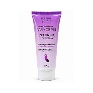 Creme Desodorante Para Os Pés Inspira Paris 100G 10% Ureia + Glicerina