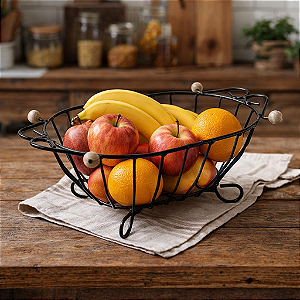 Fruteira Oval de Ferro - 38cm