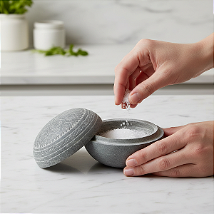 Saleiro da Rita Lobo em Pedra Sabão - Cinza