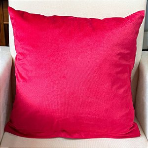 Capa de almofada Suede  - 45cm x 45cm Vermelha