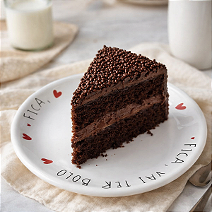 Prato de cerâmica para servir bolo - 17cm