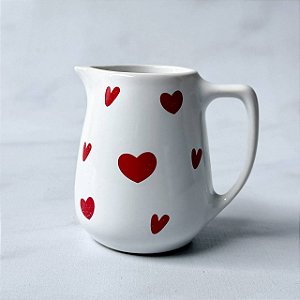 Mini Leiteira de Cerâmica - Coração