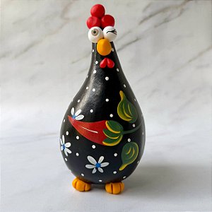 Galinha em Cabaça Grande - Poá com Pimenta piscando