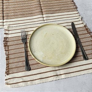 Jogo americano 7 peças - Cru & Caramelo