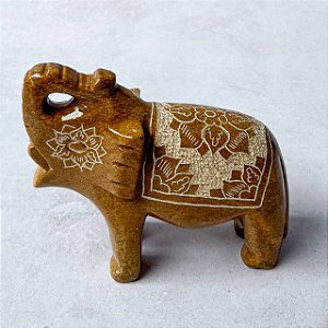 Elefante de Pedra Sabão - "Bordado"
