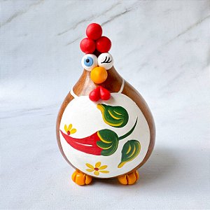 Galinha em Cabaça - Piscando com Avental Branco