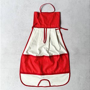 Puxa-Saco de Tecido - Poá Vermelho