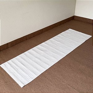 Passadeira Emborrachada 2m x 65cm -  Quadradinhos Cru