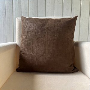 Capa de almofada Suede  - Marrom Linhas
