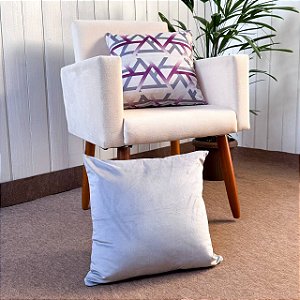 Dupla Capas de almofadas Suede - Cinza & Roxo