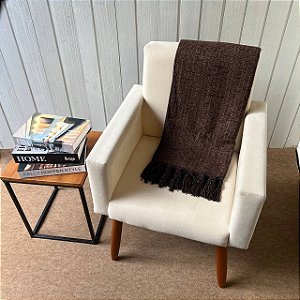 Xale Chenille Marrom Café - 1.30m x 1.80m