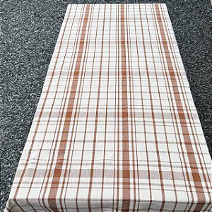 Toalha de Mesa Xadrez Caramelo - 3,5m x 1,4m