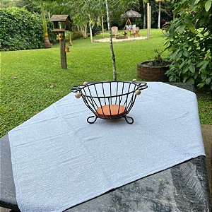 Toalha de Mesa Cinza - 1.1m x 1.1m