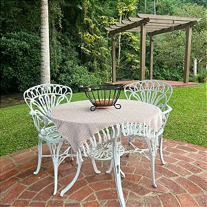Toalha de Mesa Caramelo & Cru - 80cm x 80cm