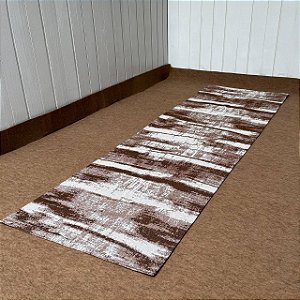 Passadeira Emborrachada 2m x 65cm -  Marmorizado Marrom
