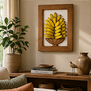 Quadro Mineiro Madeira - Banana