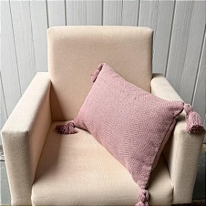 Capa de almofada palito pompom - Rosé