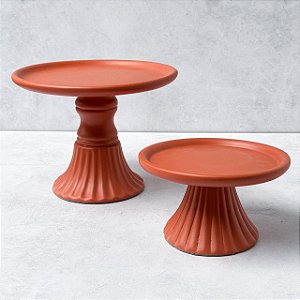 Dupla de Boleiras de Cerâmica - Terracota