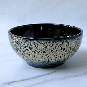 Bowl de cerâmica - Preto & Mostarda pintinhas