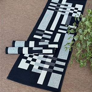 Trio Tapete Boho - Retangulo Preto