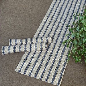 Trio Tapete Boho - Corrente Amarelo e Bordô
