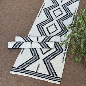 Trio Tapete Boho - Inca Cru com Grafite