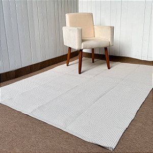 Tapetão Boho 2m x 1,5m - Cappuccino com pesponto