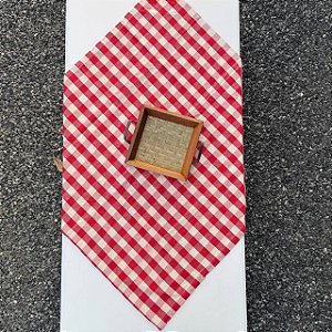 Toalha de Mesa 1m x 1m- Xadrez Vermelha