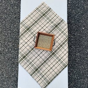 Toalha de Mesa 1m x 1m- Xadrez Verde